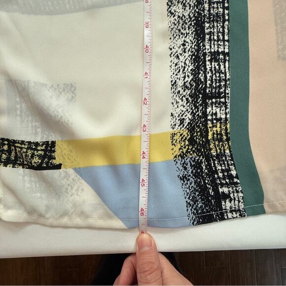 Aritzia Babaton Jessie Abstract Print Midi Dress Short Sleeve Size Small - Picture 6 of 11